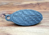 Subaru FXT Carbon Fiber Double Sided Key Chain
