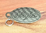 Kawasaki Ninja Carbon Fiber Double Sided Key Chain