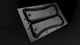 Ripple Pattern We Banter 3D Machined 3k Twill Carbon Fiber Scales