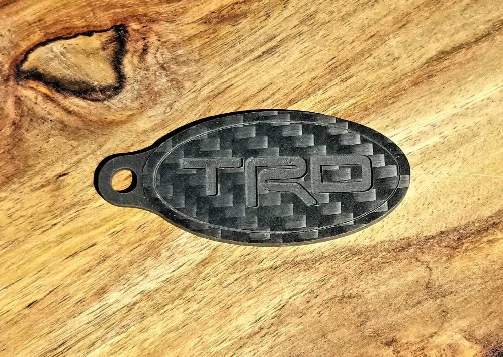 TRD Toyota Carbon Fiber Double Sided Key Chain – Unlocked Composites