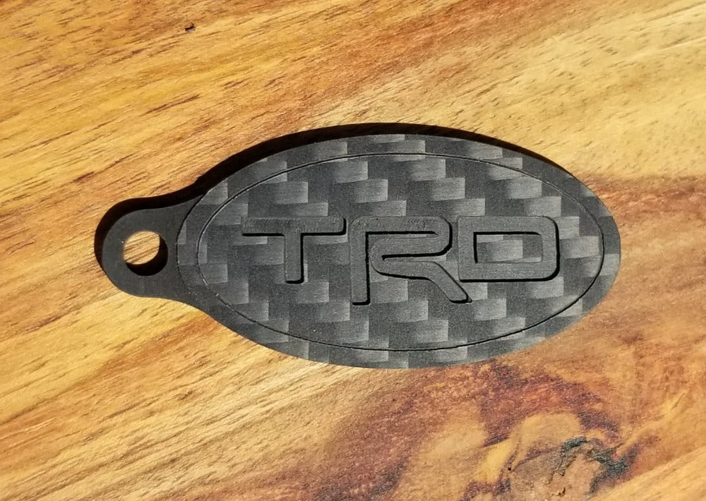 TRD Toyota Carbon Fiber Double Sided Key Chain – Unlocked Composites