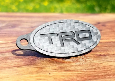 TRD Toyota Carbon Fiber Double Sided Key Chain