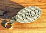 Taco Toyota Carbon Fiber Double Sided Key Chain