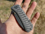 Ripple Pattern We Banter 3D Machined 3k Twill Carbon Fiber Scales